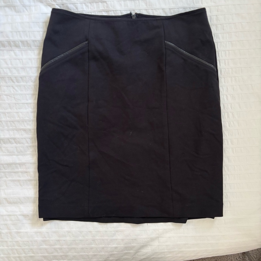 Theory mini skirt with leather accents